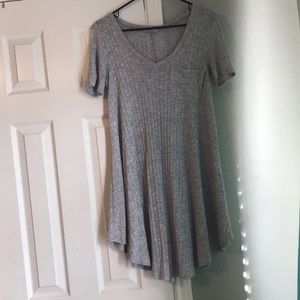 grey t-shirt dress